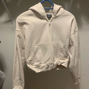 Cream off white  Zip-Up Hoodie TNA size small